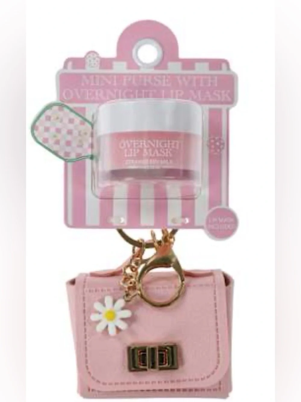 NWT Mini Purse Bag Charm / Key Chain with Overnight Lip Mask